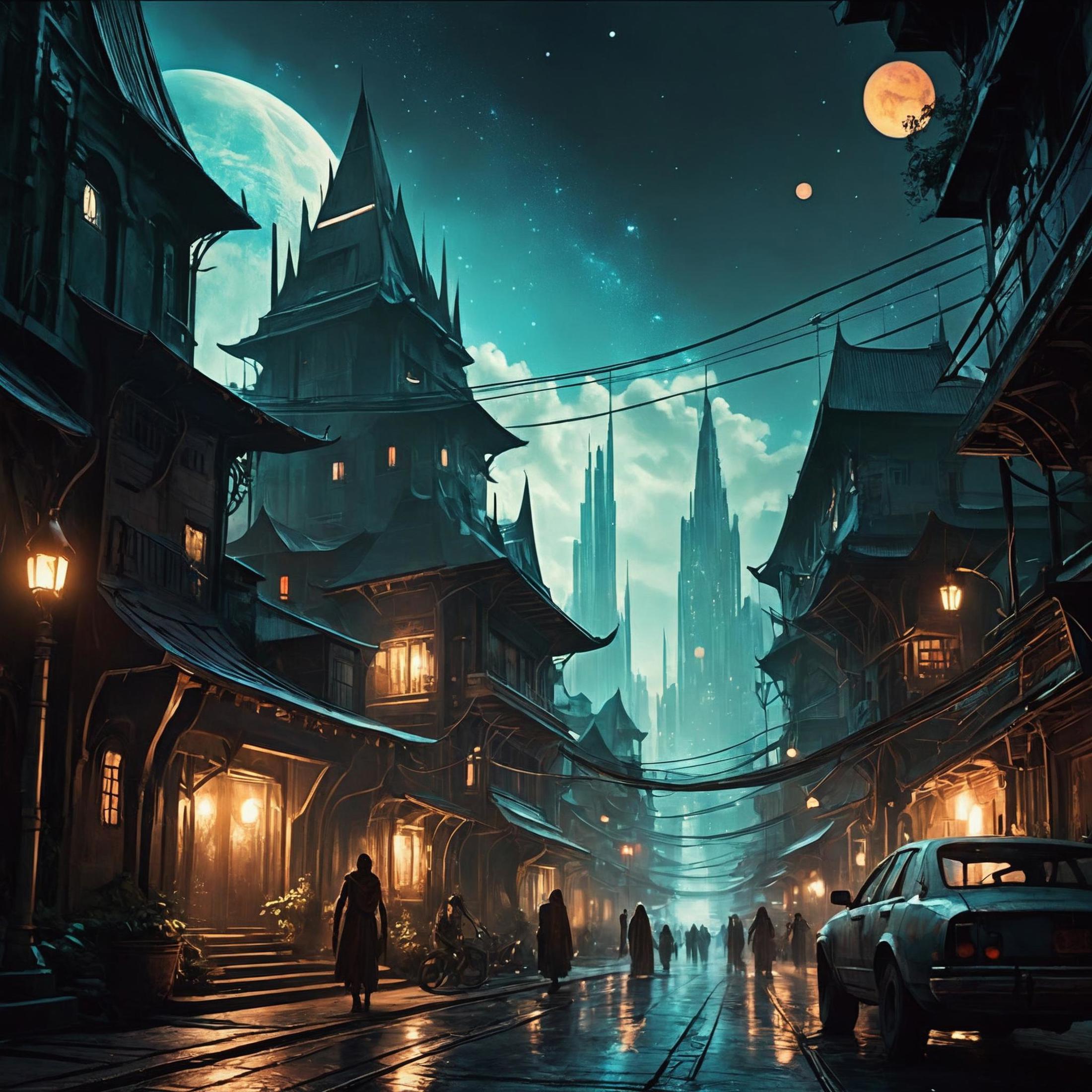ethereal fantasy concept art of line art, a city, a dystopian future, year 3000, sci fi, amazing details, dark atmosphere,...